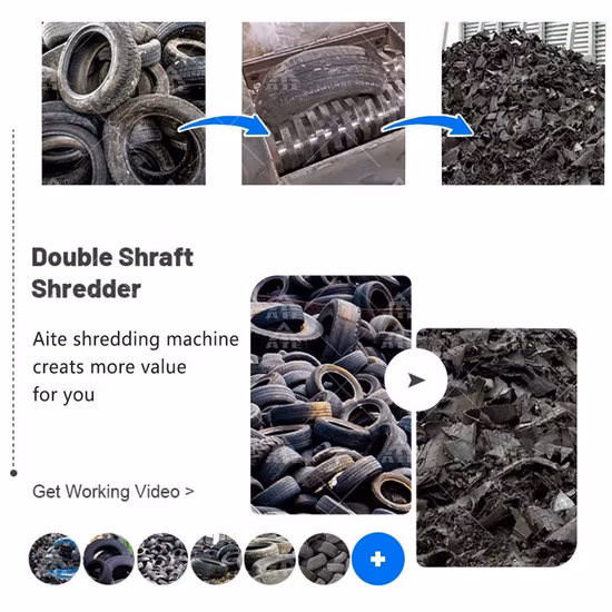 Waste Car Body Tire Recycling Two Shaft Shredder Machine Indusrtial Shredder