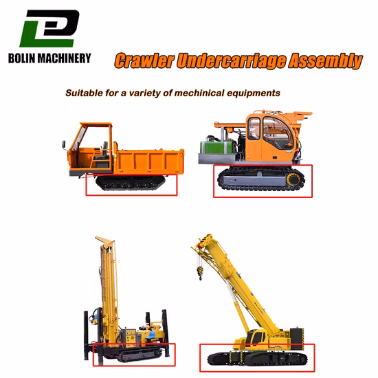 Система резиновых гусениц Стальная гусеница Ходовая часть гусеничного хода для буровой установки Гусеничное шасси